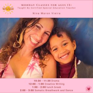 Monday's Classes For Ages 13 +